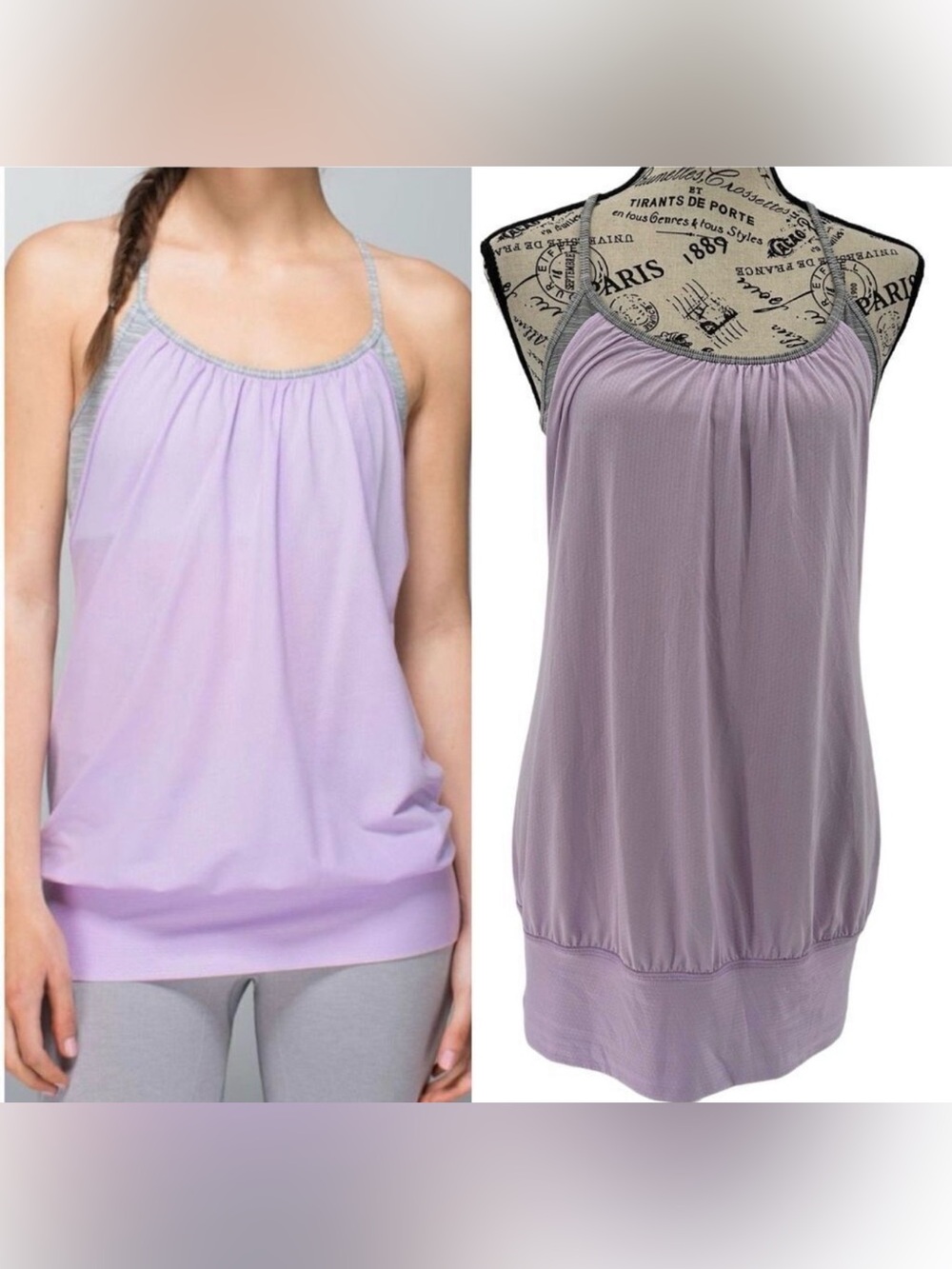 Lululemon No Limits Tank Top Pretty Purple Wee Are From Space Silver Spoon Sze 6